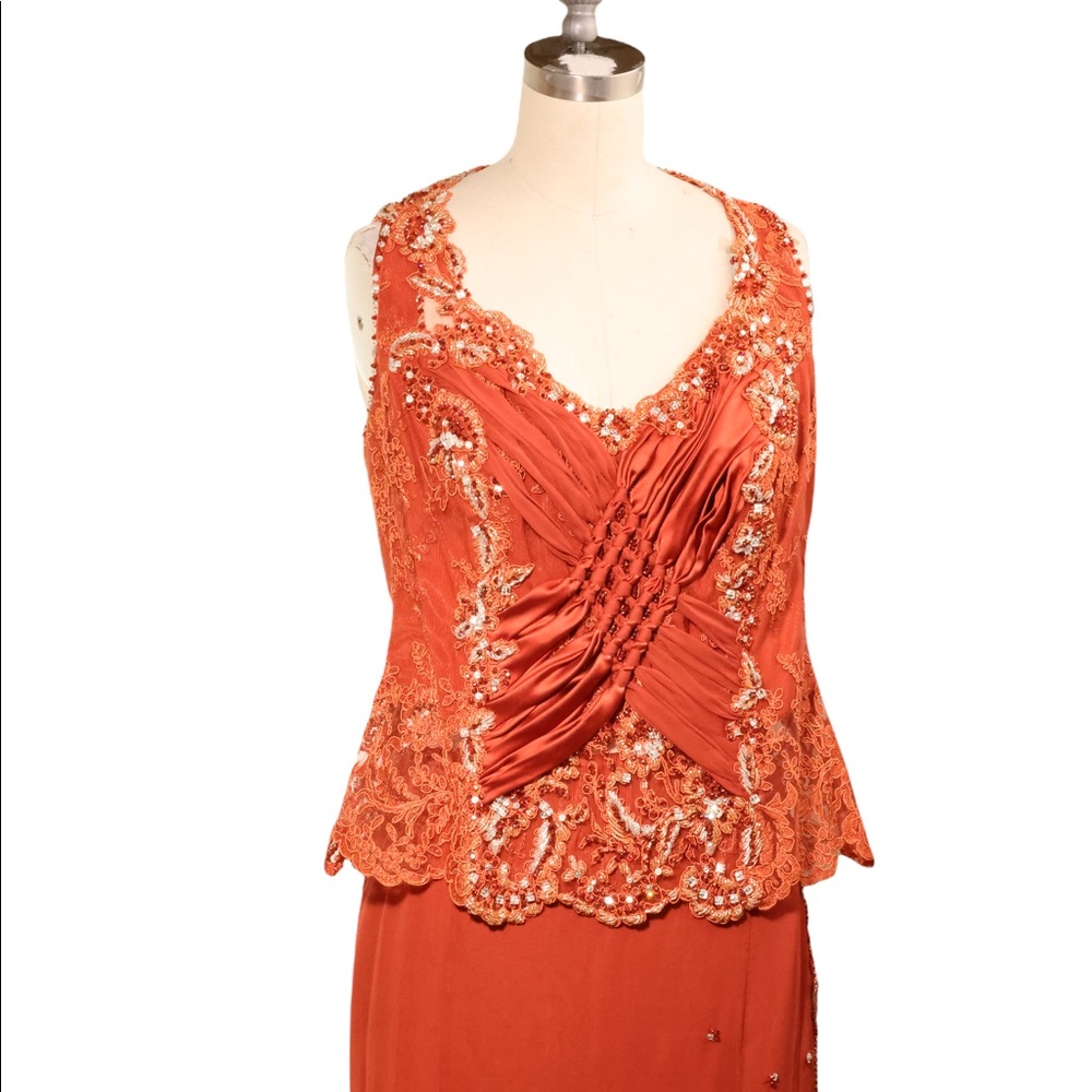 Handmade beaded bodice and skirt